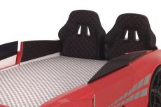 Дитяче ліжко машина GTR Red 190х90 см з підсвіткою, музикою, шкіряний салон, пультом